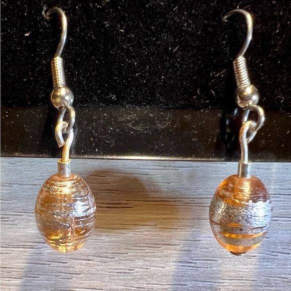 Assorted Lot of 5 Pairs Handmade Iridescent Bead Dangle Hook Earrings - Picture 11 of 11